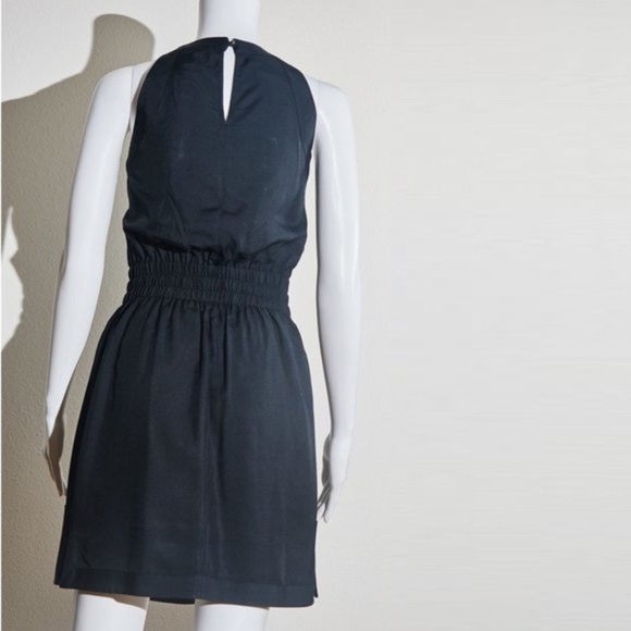BANANA REPUBLIC Black Smocked Drawstring Dress "Lucia" w/ Pockets - Picture 5 of 9